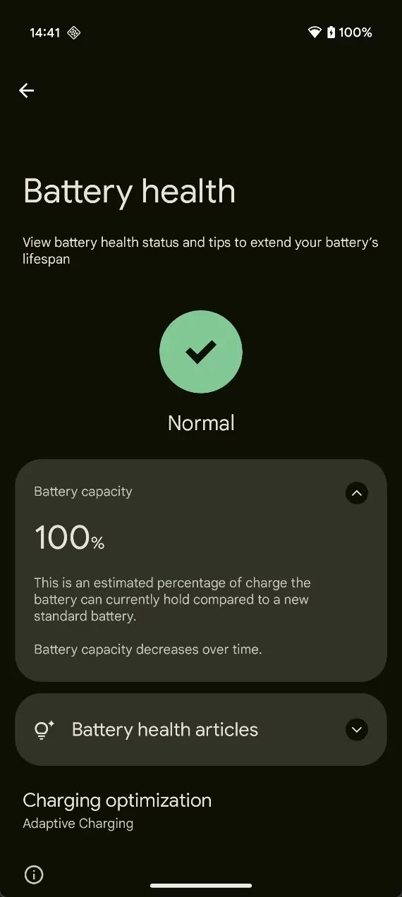 Android 16 introduserer etterlengtet funksjon: Batterihelsestatus blir tilgjengelig 3 Pasted 31