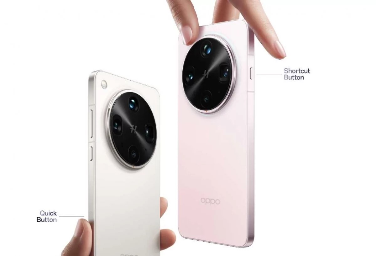OPPO Find X8 Ultra: Flagship-kameratelefon med to periskoplinser og ny batteriteknologi 4 OPPO Find X8 Ultra er utstyrt med to nye fysiske hurtigtilgangsknapper på øvre venstre og nedre høyre kant av kroppen.