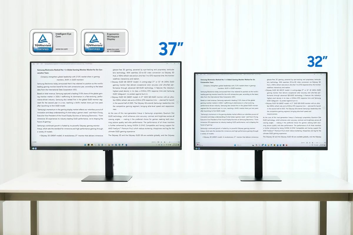 Samsung ViewFinity S8 37″: Perfekt balanse mellom 32″ og 43″ – med funksjoner proffene vil elske 2 Bilde: Samsung