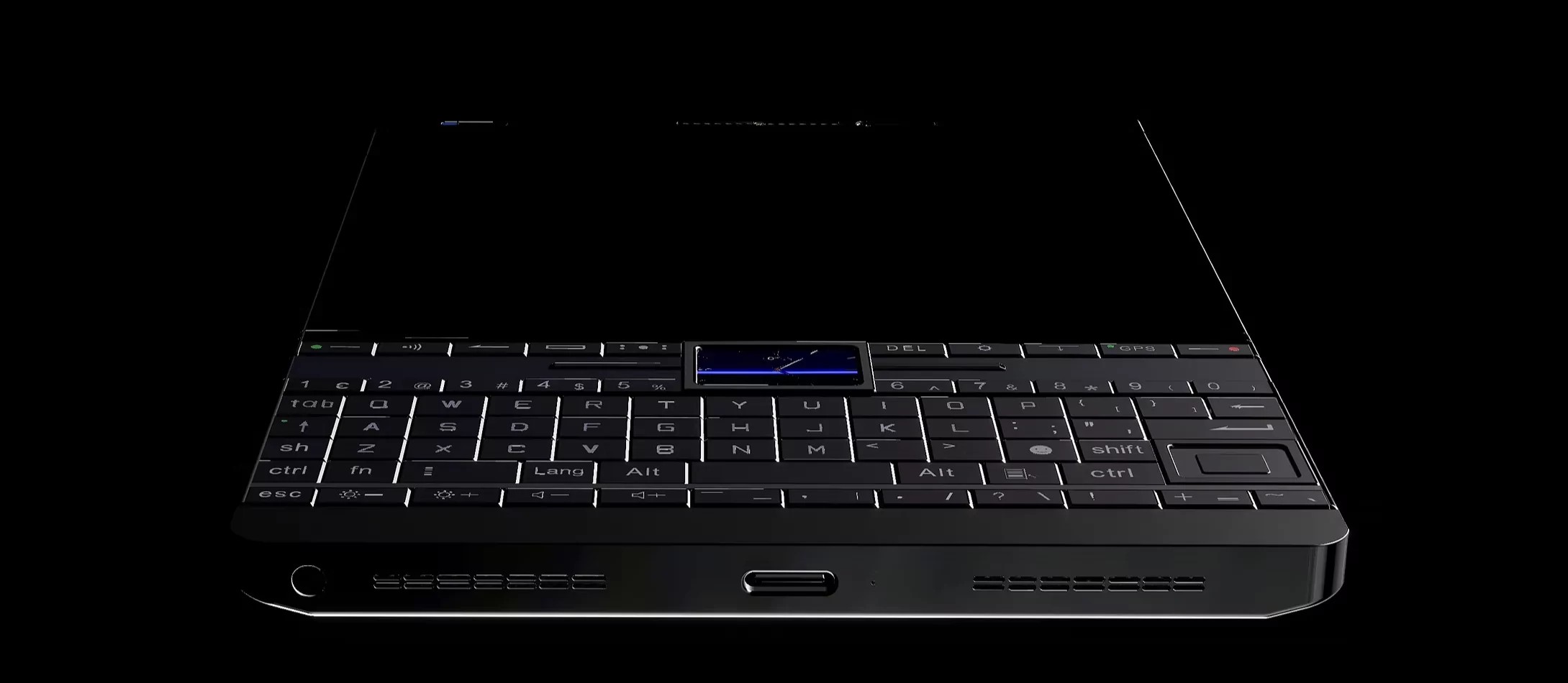 Lotus Diplomat: Retro tastaturtelefon med Snapdragon 8 Elite, 24 GB RAM og 1,5 TB lagring 2 Smarttelefonen har et stort tastatur med en hurtigtilgangslinje plassert rett under skjermen.