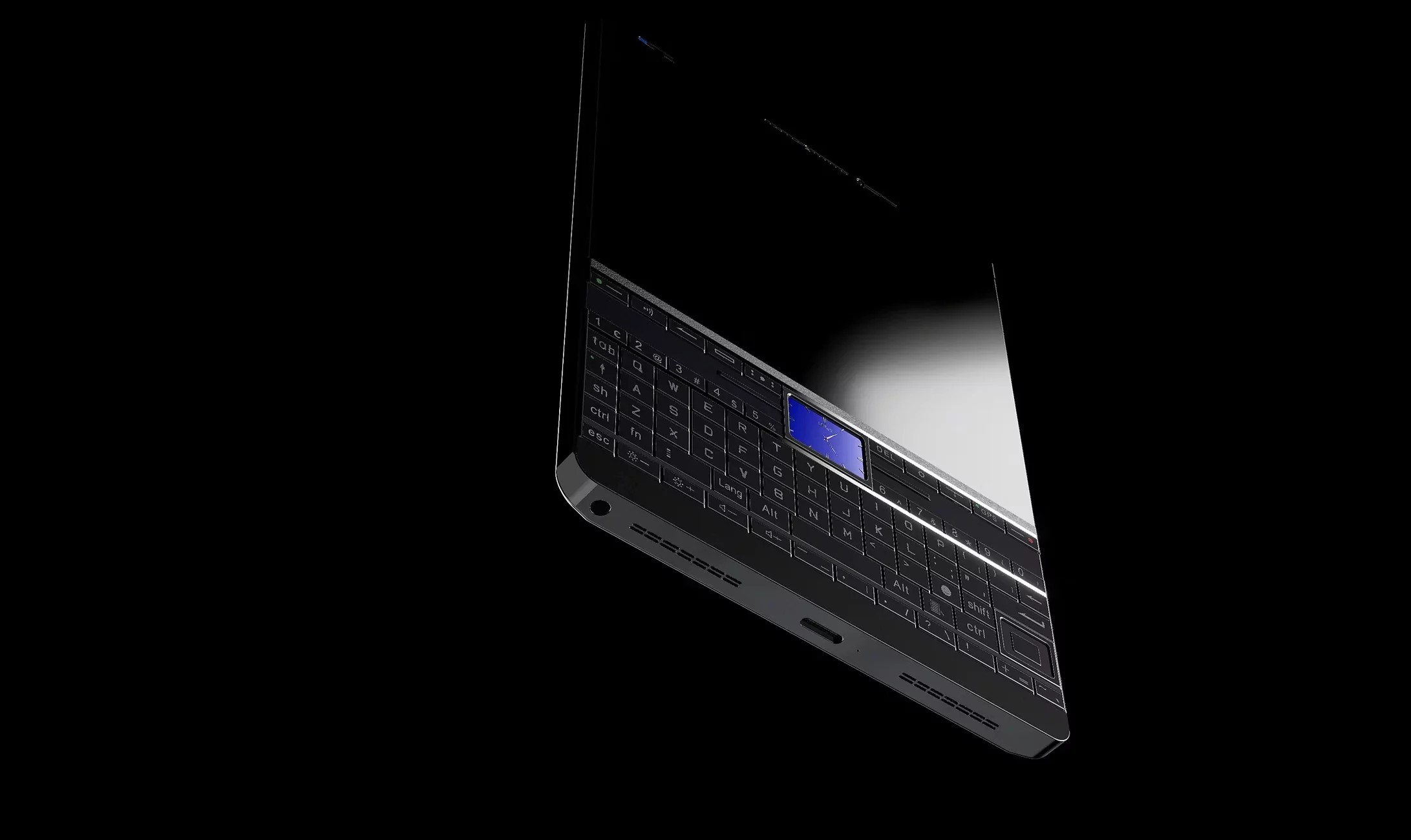 Lotus Diplomat: Retro tastaturtelefon med Snapdragon 8 Elite, 24 GB RAM og 1,5 TB lagring 3 Den har også en liten skjerm inni tastaturet, designet for å vise tiden. En IR-port lar eiere bruke smarttelefonen, for eksempel som en TV-fjernkontroll.